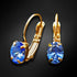 Earrings "Baroque Mirror II (Fancy Blue)" with Swarovski Zirconia Pure Brilliance crystals